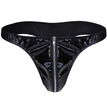 Men's Sexy Zipper Bikini Briefs / Male Wet Look Erotic Underwear - EVE's SECRETS